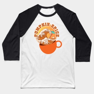 GREAT WAVE OF PUMPKIN SPICE, CASCADIA STYLE Baseball T-Shirt